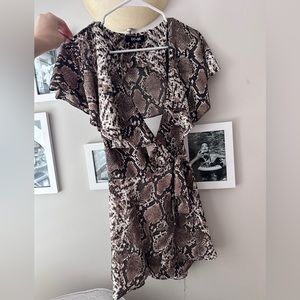 Snakeskin Print Romper